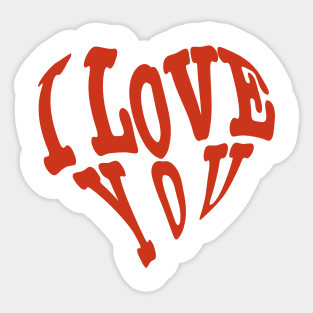 I LOVE YOU. Sticker